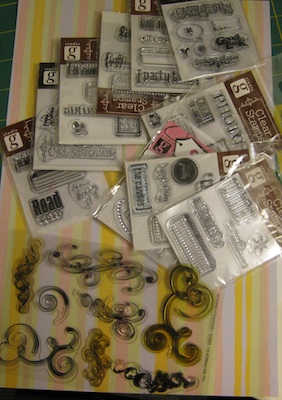 A collection of clear stamps
