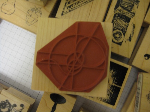 Line type rubber stamp