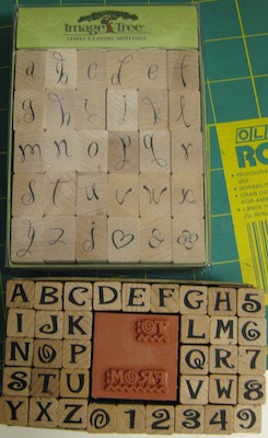 Alphabet stamps