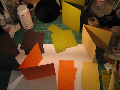 Card bases from the cut card stock