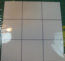 Tic-Tac-Toe grid on sheet protector